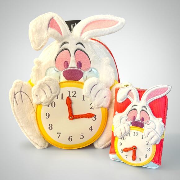 Loungefly Disney Alice in Wonderland White Rabbit Cosplay Mini Backpack & Wallet main image 4
